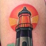 Tattoos - New School Lighthouse Tattoo - 103653